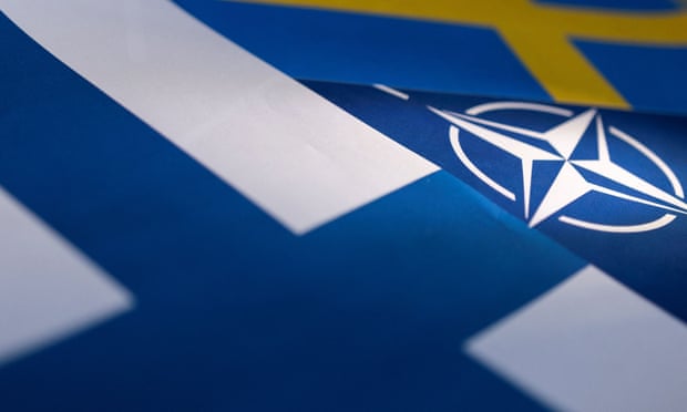 Nato, Swedish and Finnish flags