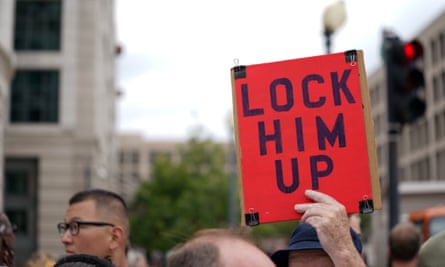 Demonstrators in Washington DC, 3 August 2023.