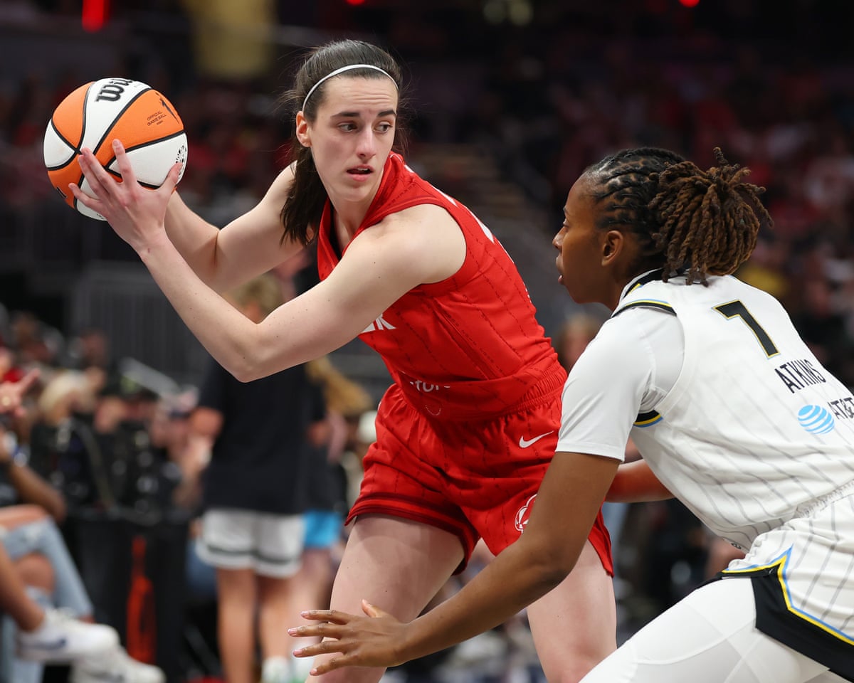 Caitlin Clark powers Fever over Sky as tempers flare after hard foul on Reese | WNBA | The Guardian