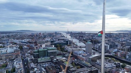 The flag on the Spire over Dublin.