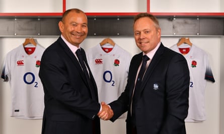 Eddie Jones (left) with Steve Brown