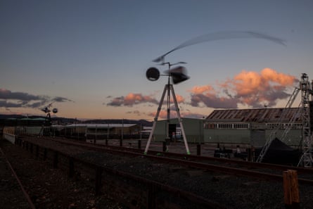 Anemograph by Cameron Robbins at Dark Park, part of the 2016 Dark Mofo festival in Hobart