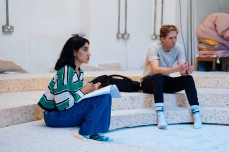 Ambika Mod and Will Close in rehearsals for Porn Play.