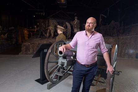 Staff Sgt Anthony Cherrett in the Tank Museum