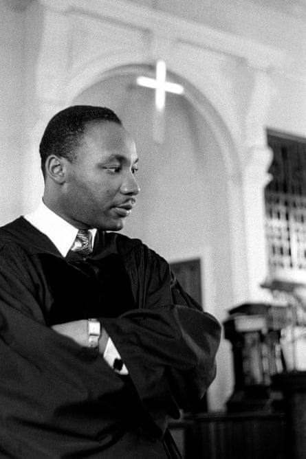 Martin Luther King delivers a sermon on 13 May 1956 in Montgomery, Alabama.