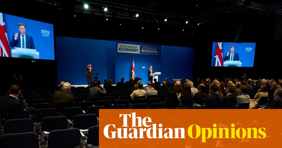 Humiliation upon humiliation for the Melster in front of half-full Tory crowd