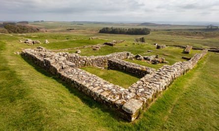 Headquarters (principia) at Housesteads Roman Fort on Hadrian’s Wall.