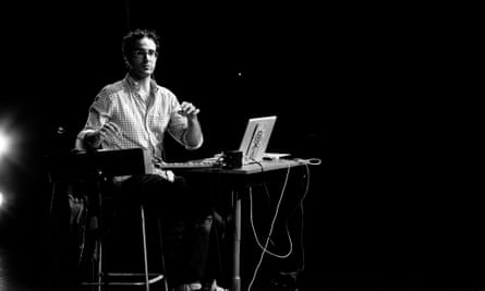 Jad Abumrad from Radiolab performing a live show
