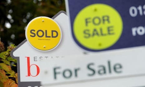 Estate agents' 'for sale' signs.