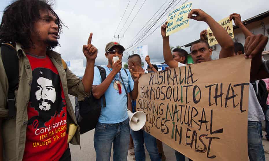 Anti-Australia  protests in Dili in 2013