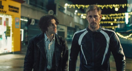 Harry Melling and Alexander Skarsgård in Pillion.