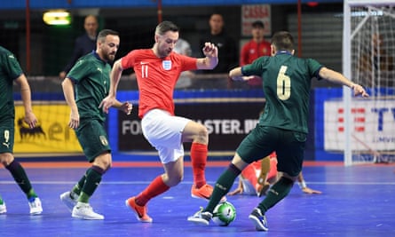 England in action against Italy in a Fifa Futsal World Cup qualifying match last October.