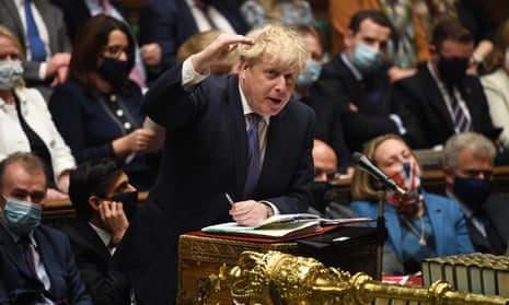 Boris Johnson in the Commons.