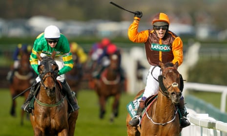 Amateur Sam Waley-Cohen riding 50-1 shot Noble Yeats to victory in the Grand National in his last race.