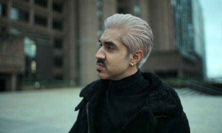 Mobeen Azhar outside court in his documentary Small Town, Big Riot