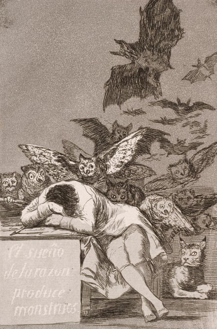 The sleep of reason produces monsters (No. 43), from Los Caprichos by Francisco Goya