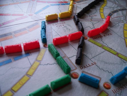 The Ticket to Ride board