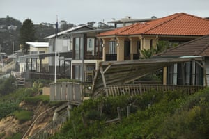 Damage at a property on Ocean View Drive