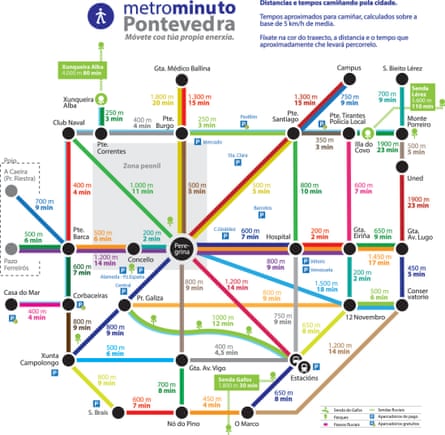Novísimo metro map, Pontevedra, Spain
