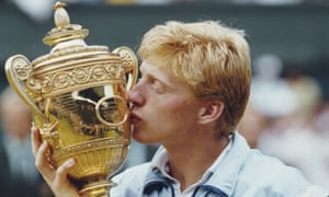 Boris Becker, aged 17, after winning Wimbledon in 1985