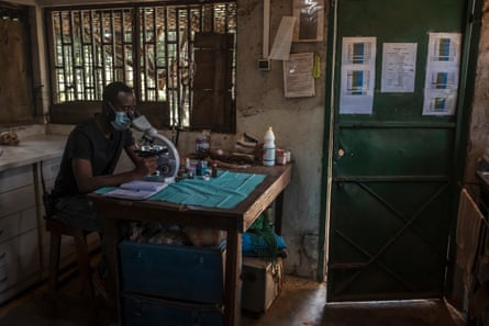 Cedric Camber, a Congolese veterinarian who is a key part of the Chimpanzee Conservation Centre