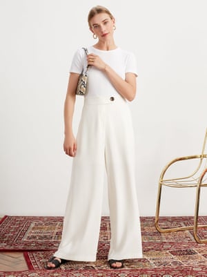 Aretha Wide Leg Trousers Front by KITRI Studio 1000x.