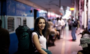 The writer on the station platform in Chennai