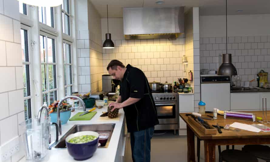 A chef in the kitchen at Josephine Schneider’s House.