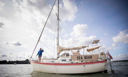 Sail away … Ayres is looking forward to the next voyage on Sea Bear.