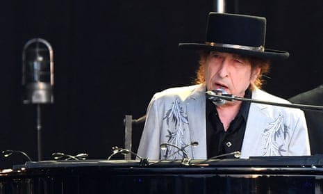Bob Dylan performing at Hyde Park in 2019. Photographers were banned from the Palladium.
