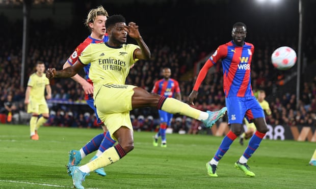 Thomas Partey in action during the 3-0 defeat at Crystal Palace