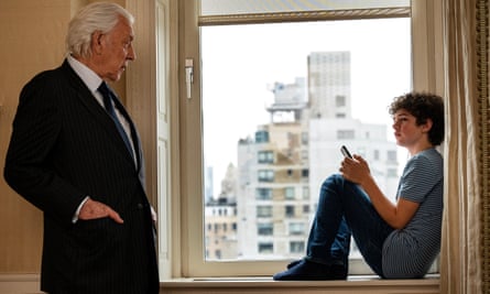Donald Sutherland, left, as Franklin, and Noah Jupe as his grandson Henry.