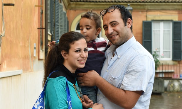 Nour Essa, Hasan Zaheda and the two-year-old son Riad