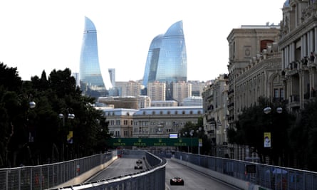 The Formula 1 Grand Prix racing through Baku in June.