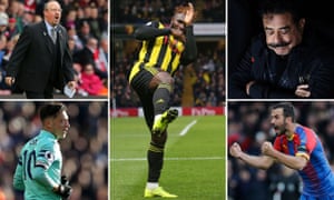 Rafael BenÃtez, Isaac Success, Fulham chairman and owner Shahid Khan, Luka Milivojevic and Mesut Ãzil.