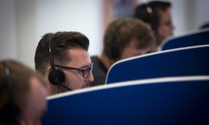 staff in a call centre