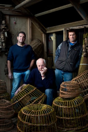 Cadgwith fishermen Danny Phillips, Nigel Legge and John Trewin.