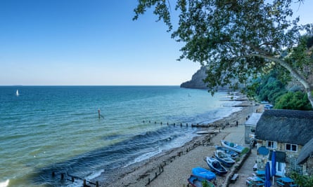 Shanklin beach on the isle of Wight in England