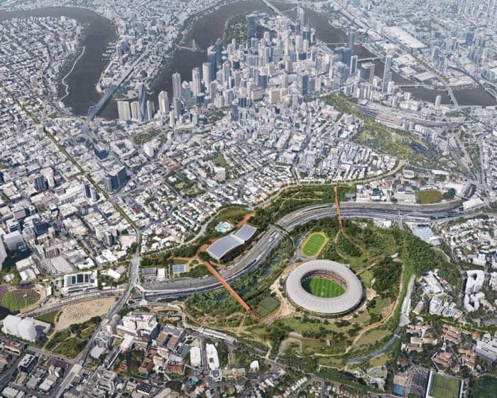 Australia news live: concept images of controversial 2032 Brisbane Olympics precinct revealed