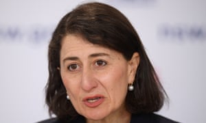 New South Wales Premier Gladys Berejiklian addresses media during a press conference in Sydney, New South Wales.