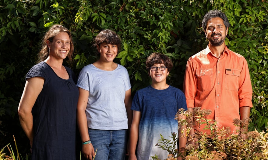 Siavash and Ellie, and children Niloufar and Saam, who speak Farsi, English and ‘Finglish’.