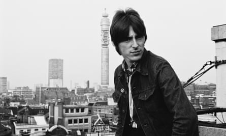 Paul Weller on the roof of Air Studios, Oxford Street, London, during recording sessions for the Jam’s final album, The Gift, 1982.