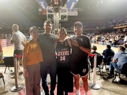 Olivia De Zilva and friends at an Adelaide 36ers NBL game