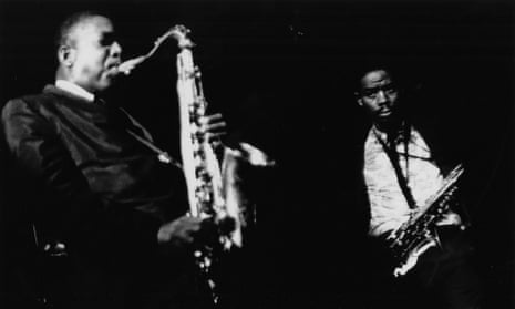 John Coltrane and Eric Dolphy performing in 1961.