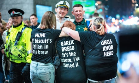Fans with Peter Kay lines connected T-shirts