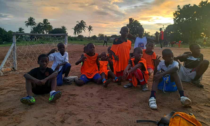 Young Route One academy players in Tanzania.