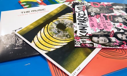 A selection of the first albums produced at Press On Vinyl in Middlesbrough