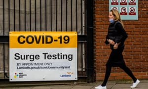A vaccination and surge testing centre in London. Photograph: Guy Bell/Rex/Shutterstock