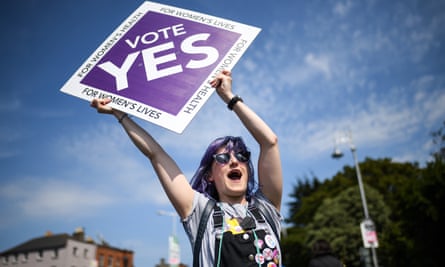 A supporter of the movement to abolish Ireland’s eighth amendment, which made abortions illegal in the country. It was overturned in a referendum in May this year.