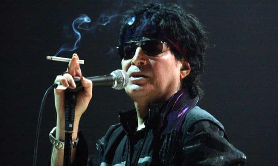 Alan Vega performing in Nantes, France, in 2005. ‘Our philosophy was that the one thing Suicide was never going to do was entertain,’ Vega once commented.